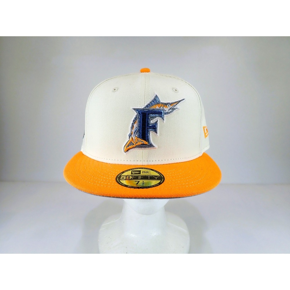 New Era 59FIFTY Florida Marlins Hat 7-1/2 Cooperstown 10th Anniversary Cap